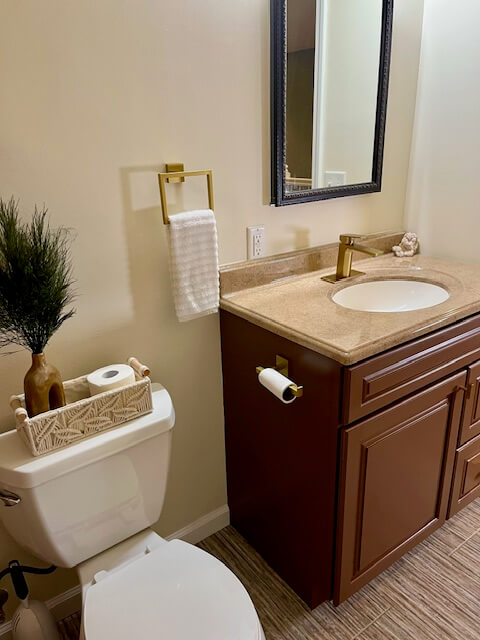 bathroom remodel on a budget after sink
