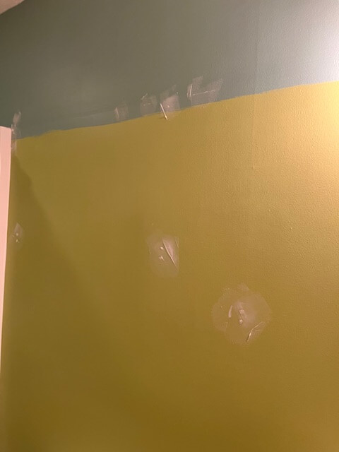 spackle on the wall