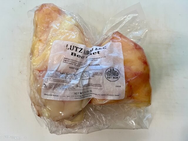 Bag of beef fat