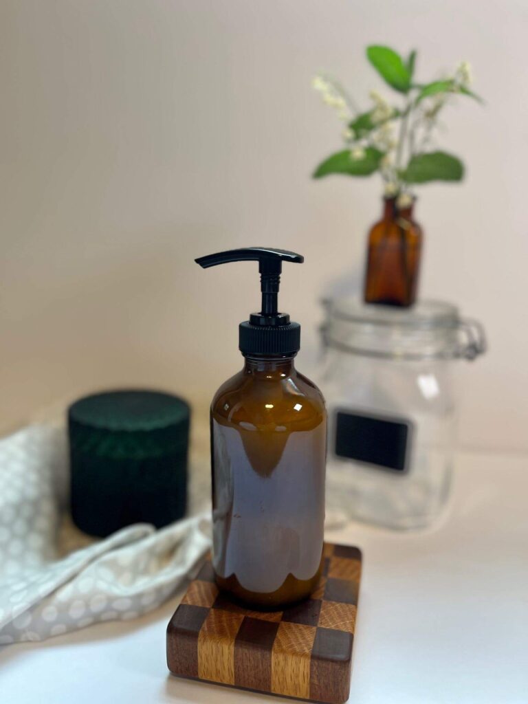 Lotion bottle with tallow balm