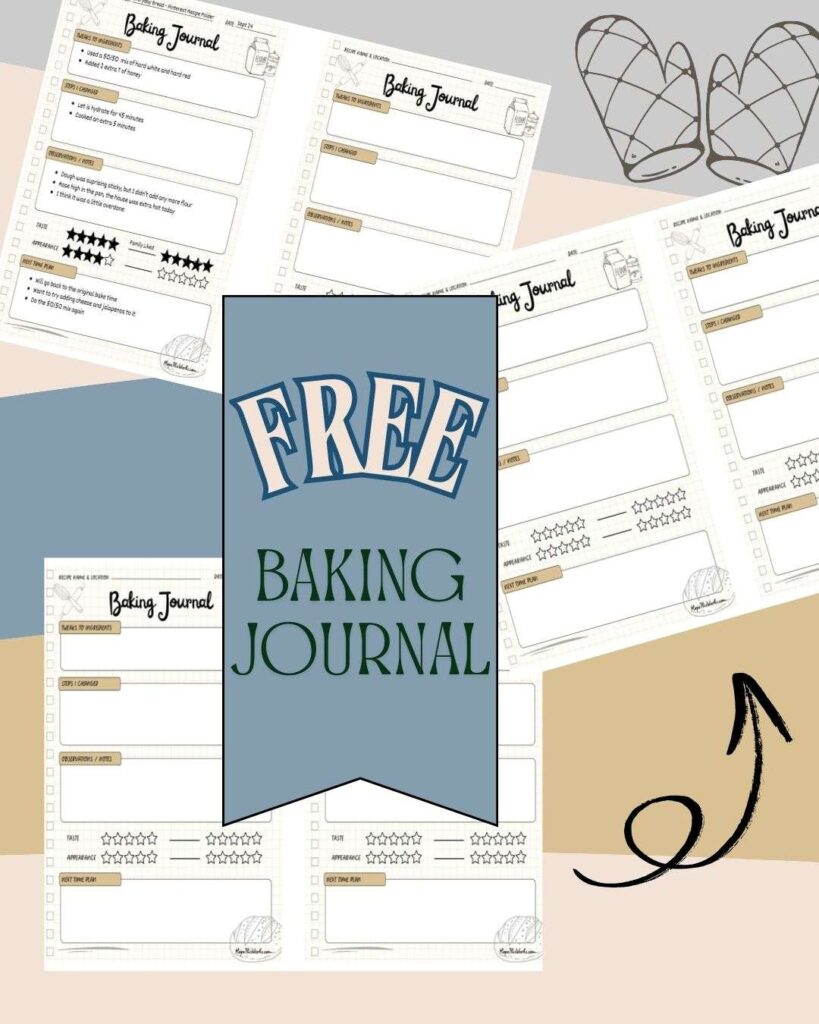 Baking Journal to track your Fresh Milled Flour Recipes