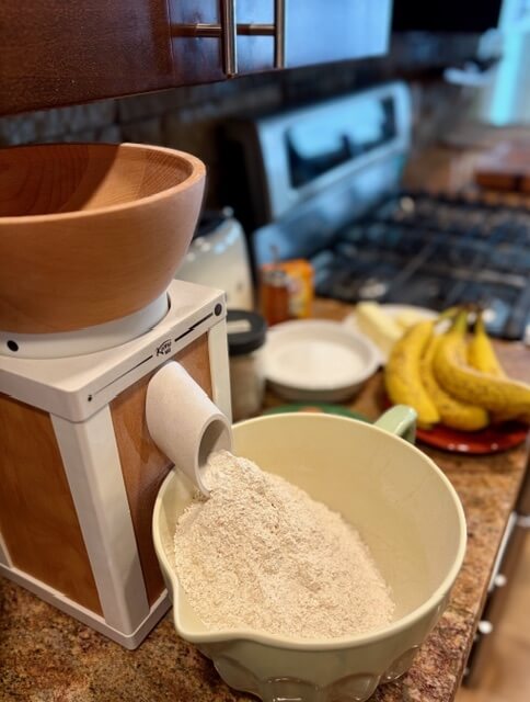 fresh milled flour for banana bread
