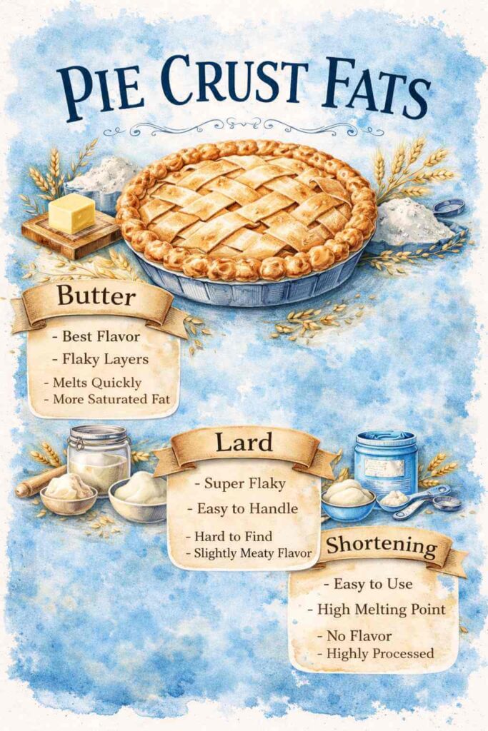 Chart about which fats you should use in pie crusts
