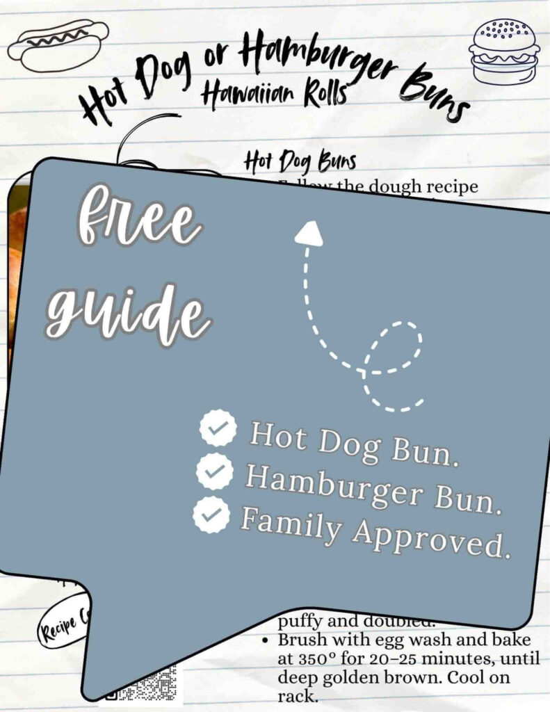 Instruction Card that you can get for free if you click on it for hamburger and hot dog buns