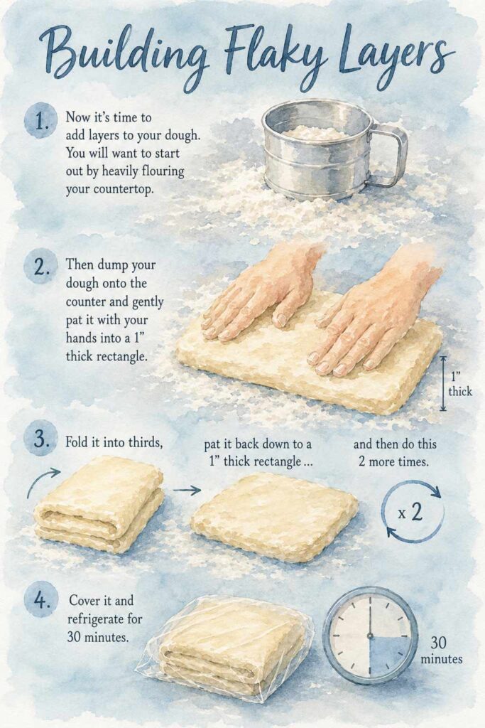 fresh milled flour biscuits chart about how to build flaky layers